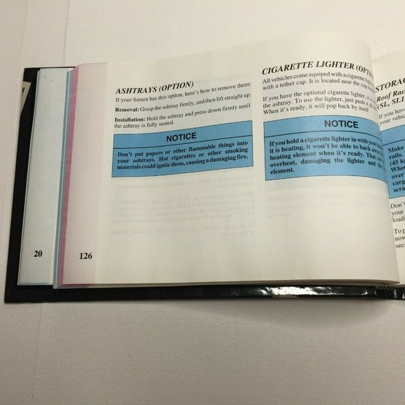 Saturn 2000 S-Series Owners Handbook Manual Maintenance Schedule Book Set - Picture 7 of 12